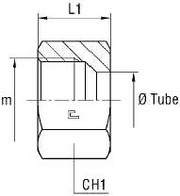 ГАЙКА ПОД ВРЕЗНОЕ КОЛЬЦО TN88 ISO 8434-1 DIN 2353